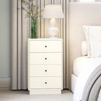 Cómoda de 4 Gavetas Cómoda para Dormitório Moderna Cómoda Estreita para Sala de Estar Corredor 47x29x75 cm Branco — foto 7