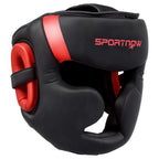 Capacete de Boxe Capacete MMA com Correia Ajustável Protetor de Cabeça para Grappling Sparring Artes Marciais Karate Tamanho L Vermelho e Preto — foto 1