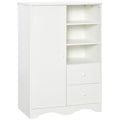 Armário Multiuso Branco 5 Prateleiras 3 Compartimentos Abertos e 2 Gavetas 85,7x49,2x123,8 cm — foto 1
