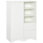 Armário Multiuso Branco 5 Prateleiras 3 Compartimentos Abertos e 2 Gavetas 85,7x49,2x123,8 cm — foto 1