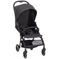 Carrinho de Bebé Dobrável com Encosto Reclinável Apoio para os Pés Ajustável Capota Cesto e Arnês de 5 Pontos Carga Máxima 15 kg 80x46x106 cm Cinza Escuro — foto 1