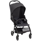 Carrinho de Bebé Dobrável com Encosto Reclinável Apoio para os Pés Ajustável Capota Cesto e Arnês de 5 Pontos Carga Máxima 15 kg 80x46x106 cm Cinza Escuro — foto 1