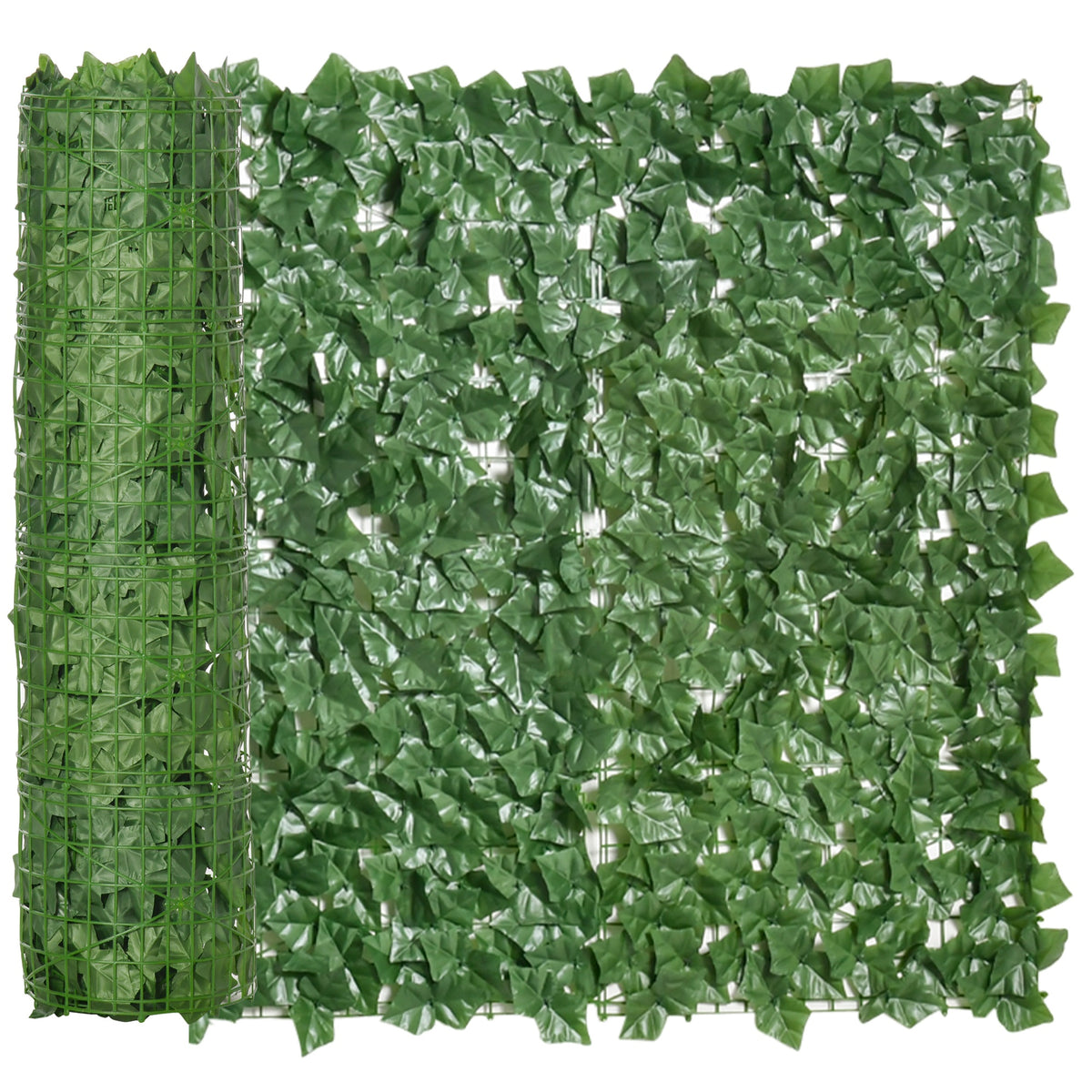Vedação Artificial em Rolo 3m Vedação de Privacidade para Balcão Jardim Exterior Planta Decorativa de Parede PE Verde - Modelo 1 — foto 1
