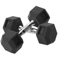 Conjunto de Halteres de 2x4kg com Barra Metálica e Cabeça Hexagonal Conjunto Pesos para Treino em Casa Ginásio 27,2x10,5 cm Preto e Prata — foto 1
