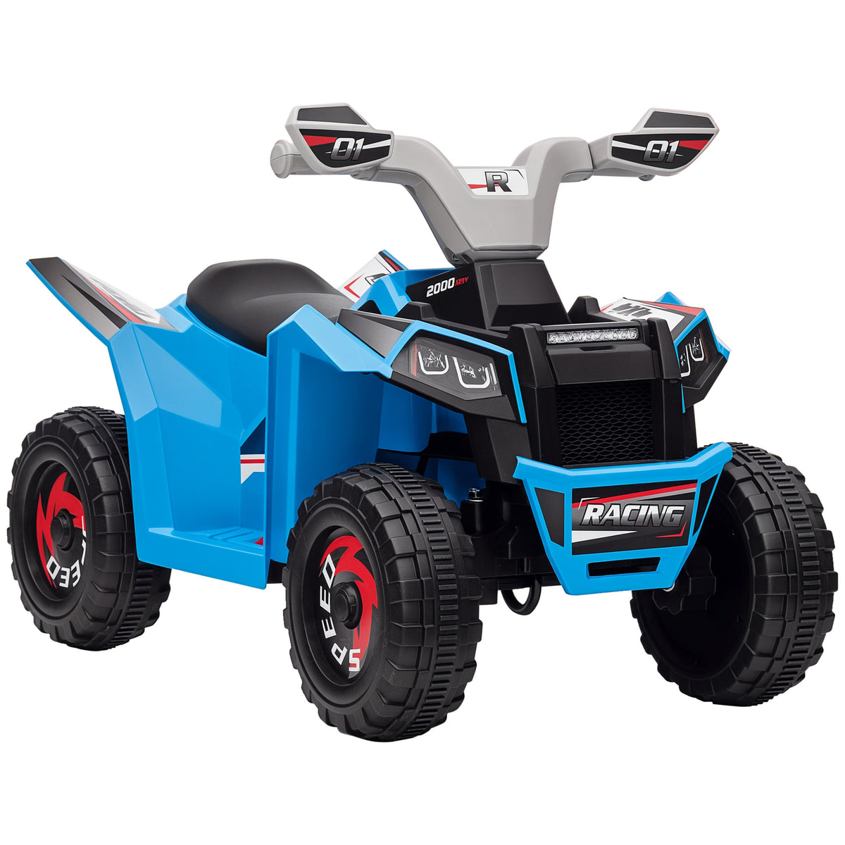 Quadriciclo Elétrico para Crianças 18-36 Meses Veículo Elétrico a Bateria de 6V com Velocidade 2,5 km/h Avanço e Marcha Atrás 70x41,5x48,5 cm Azul — foto 1
