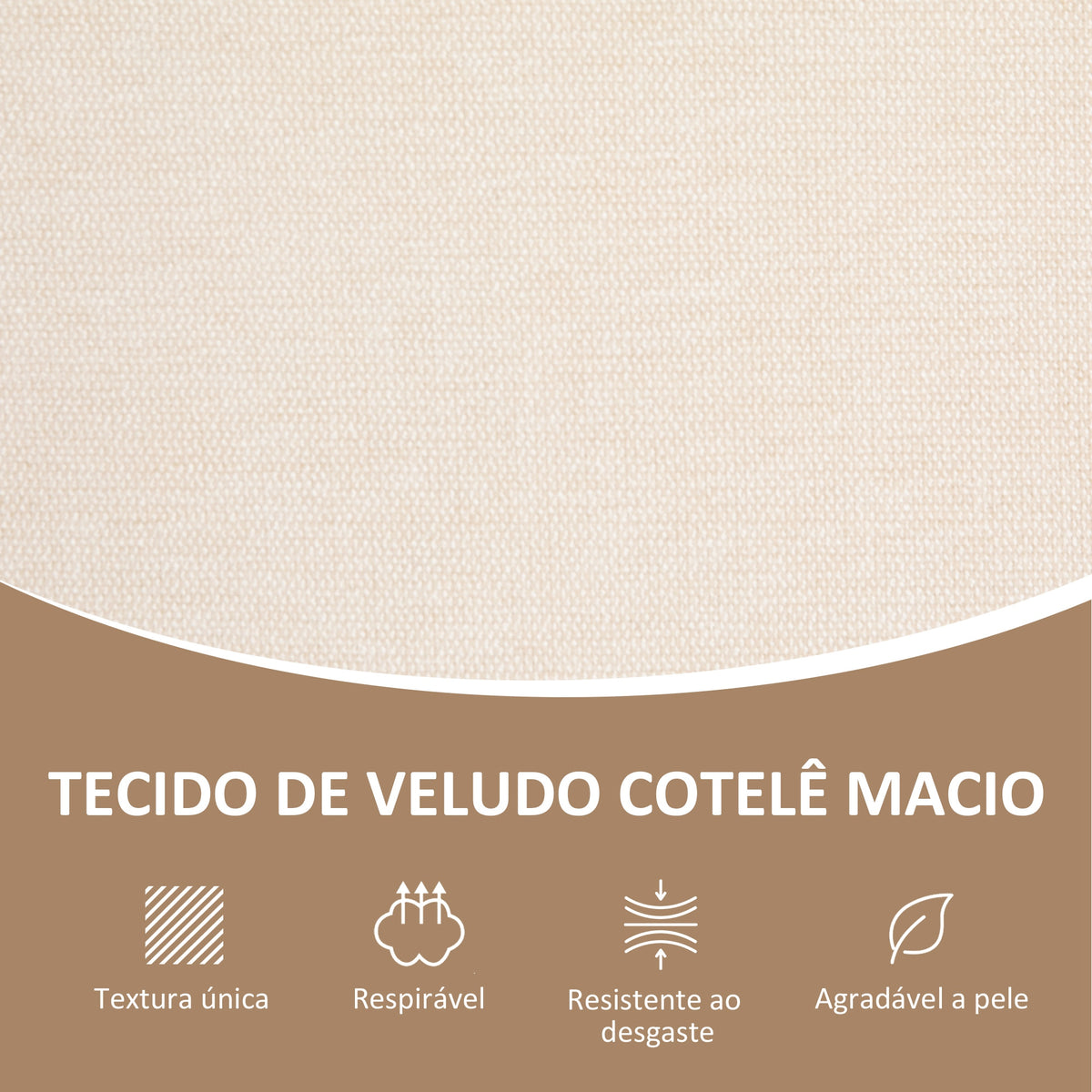 Sofá de 2 Lugares Estofado em Chenille Sofá Sala de Estar com 2 Almofadas Laváveis e Apoio para os Braços em Vime Sintético Sofá Pequeno Carga 240 kg 123x75x88 cm Bege — foto 6