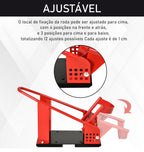 Cavalete Traseiro para Mota com Comprimento Ajustável Elevador Universal com Tampas de Borracha Estrutura Metálica Capacidade 450 kg para Trabalhos de Manutenção 51-69x27,5x34 cm Preto — foto 6