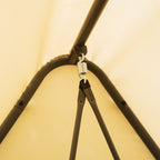 Baloiço de Jardim de 3 Lugares Convertível em Cama com Rede Mosquiteira para Terraço Balcão Exterior Carga Máxima 300kg 240x140x197cm Creme — foto 6