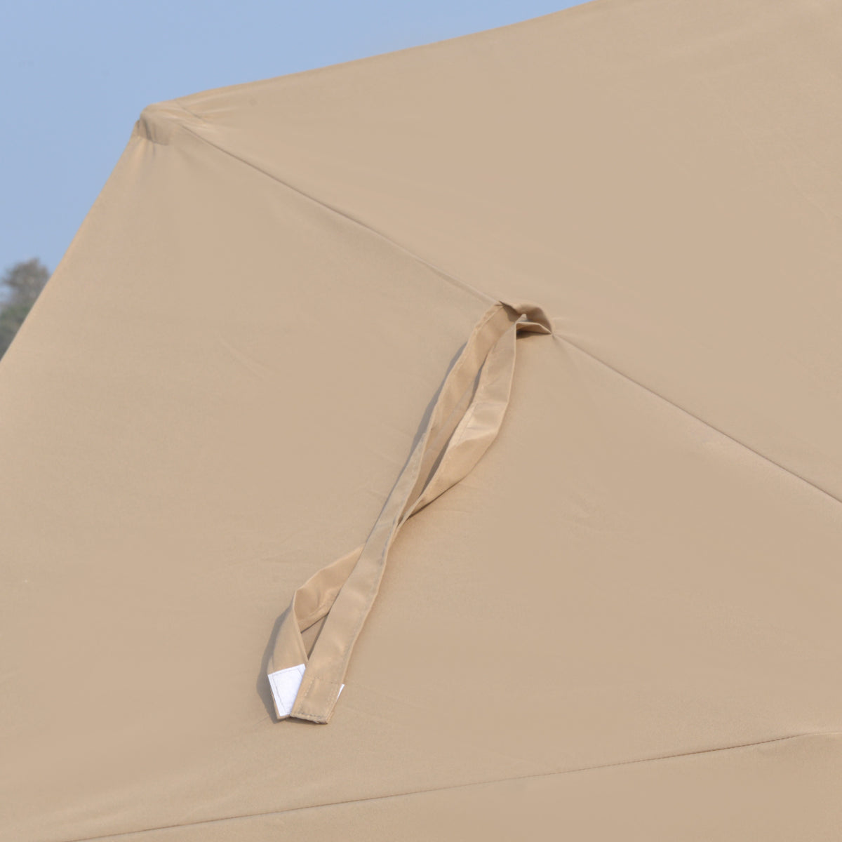 Guarda-Sol Duplo com 48 Luzes LED, 4,5x2,65 m, Guarda-Sol Exterior com Manivela Manual, Resistente à Água e Proteção Solar, Ideal para Terraço, Jardim, Pátio e Piscina, Bege — foto 8