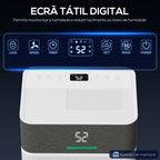 Desumidificador 12L/dia Depósito 2,1L Silencioso Desumidificador Elétrico com 4 Modos Ecrã LED Temporizador Desligamento Automático Bloqueio Infantil e Drenagem Contínua até 12-25㎡ Branco — foto 7
