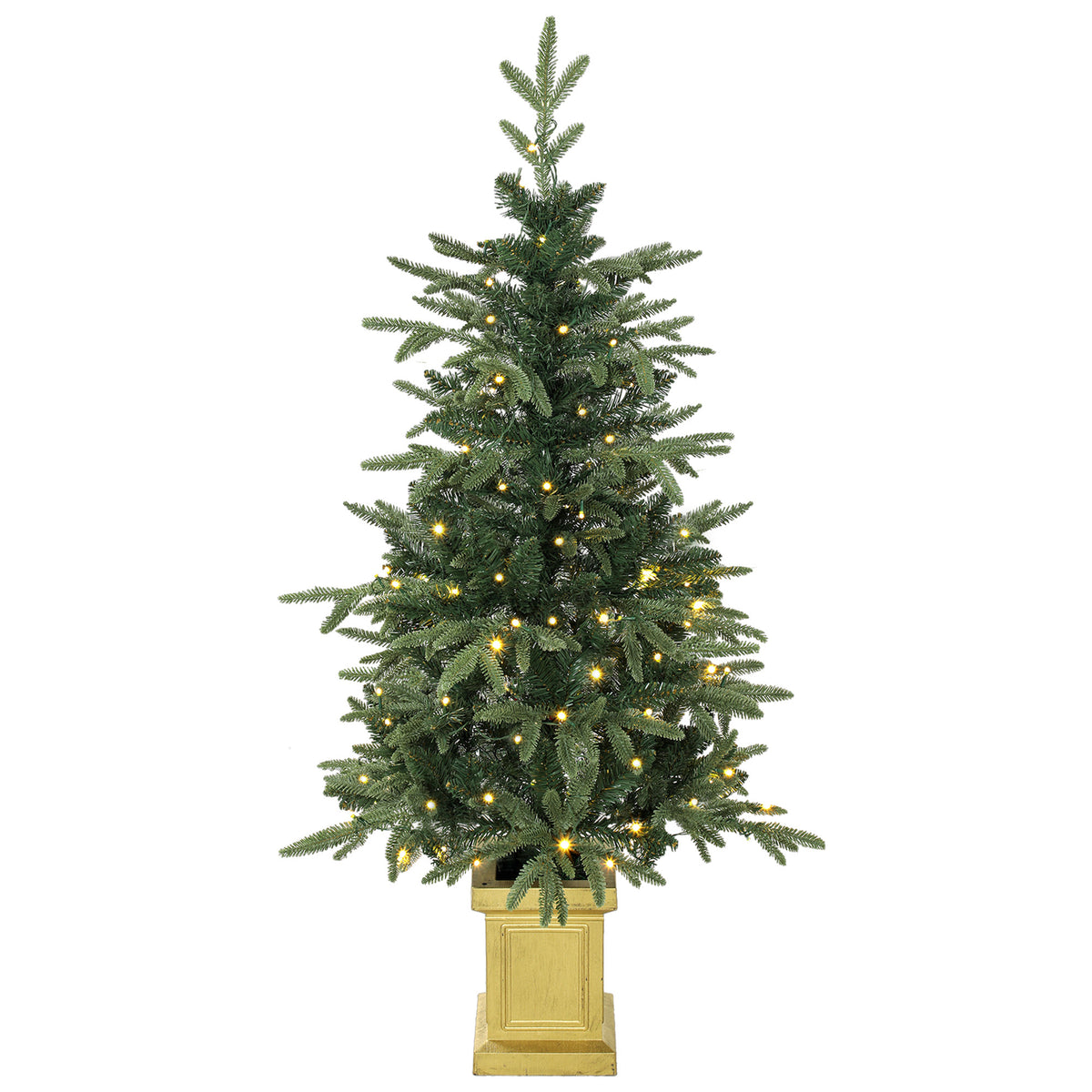Árvore de Natal Artificial, 120 cm com 110 LEDs 147 pontas, 2 cores de luz, comando à distância — foto 1
