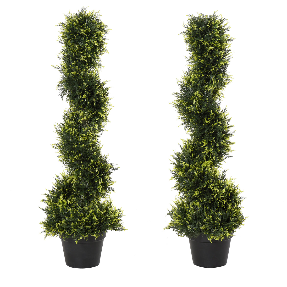 Planta Espiral Artificial Cedro Espiral com Vaso 90 cm Cedro Artificial para Decoração Exterior e Interior Verde — foto 1