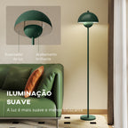 Candeeiro de Pé Moderno 155 cm Candeeiro de Pé para Sala com Ecrã em Forma de Taça Refletora de Luz Interruptor de Pé Suporte E27 sem Lâmpada para Quarto Escritório Sala de Estar Ø35x155 cm Verde — foto 5