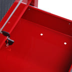 Carrinho de Ferramentas para Oficina com Rodas e 5 Gavetas Fechadura e Alça Lateral 67,5x33x77 cm Vermelho — foto 8