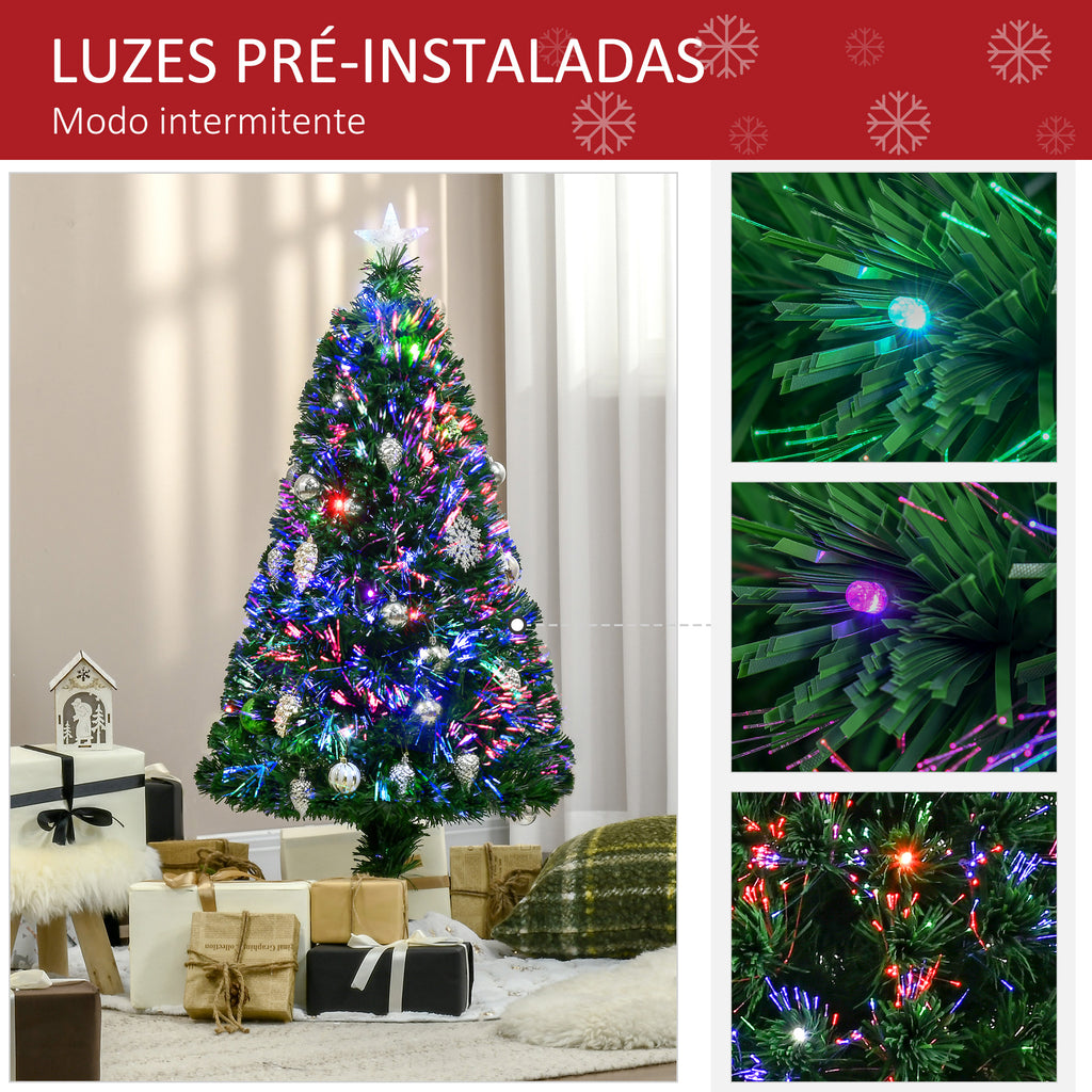 Árvore de Natal Artificial 90cm Árvore de Natal com 12 Luzes LED 3 Cores e 90 Ramos PVC Decoração de Natal Verde — foto 6