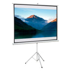 Tela de Projeção Dobrável 84 Polegadas Tela de Projeção Formato 4:3 com Altura Ajustável para Cinema em Casa Apresentações 180x203 cm Branco — foto 1