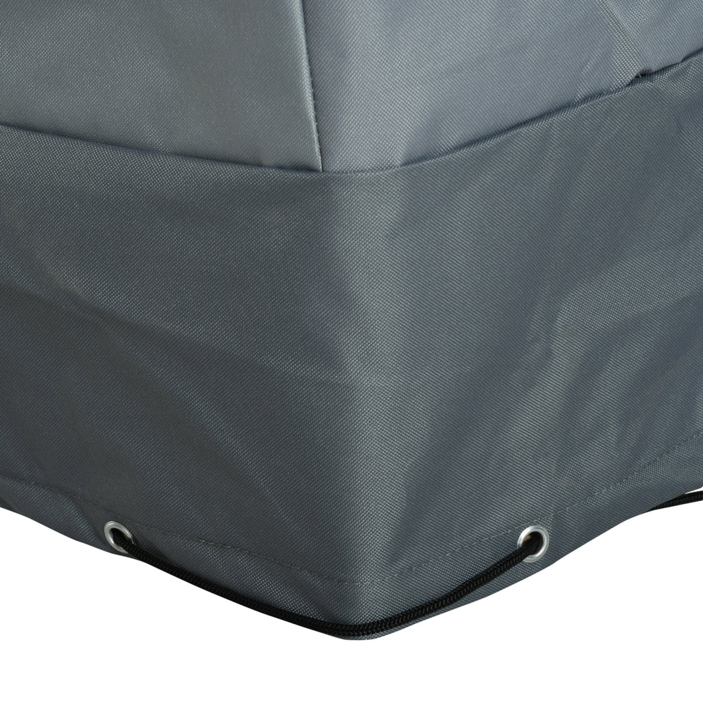 Capa Protetora para Móveis de Jardim Tecido Oxford 600D Impermeável Cobertura de Móveis Mesas Cadeiras Sofá de Exterior com Corda e Fivela 190,5x72x76cm Cinza — foto 8