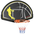 Tabela de Basquetebol de Parede Tabela de Basquetebol para Interior e Exterior 110x90x70 cm Preto e Amarelo — foto 1