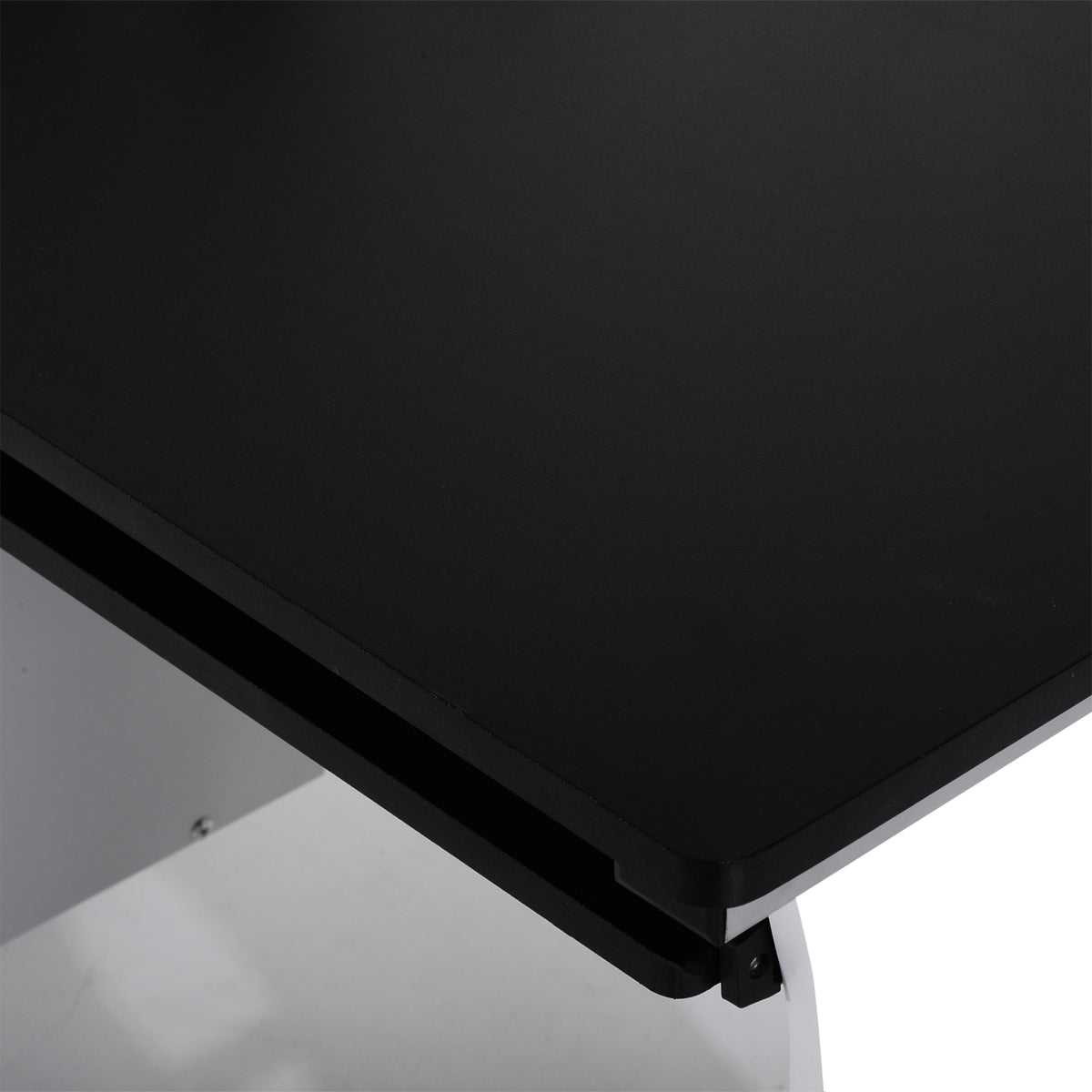 Mesa para Computador com Gaveta Armário e Suporte para CPU Secretária para Escritório Estúdio Dormitório 100x52x75cm Preto e Branco — foto 8