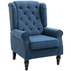 Poltrona de Sala de Estar Poltrona Moderna para Dormitório com Pés de Madeira Poltrona Individual Carga 160 kg para Escritório 74x86x102 cm Azul — foto 1