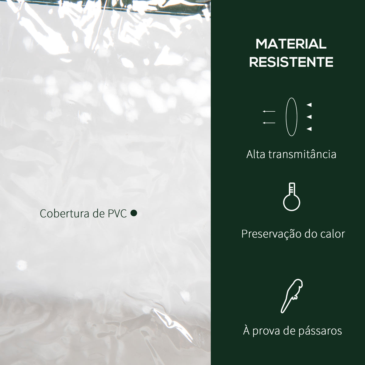 Estufa de Jardim com 3 Prateleiras Metálicas e Porta Enrolável Estufa de Varanda Exterior para Cultivo de Plantas Flores 69x49x125cm Transparente — foto 4