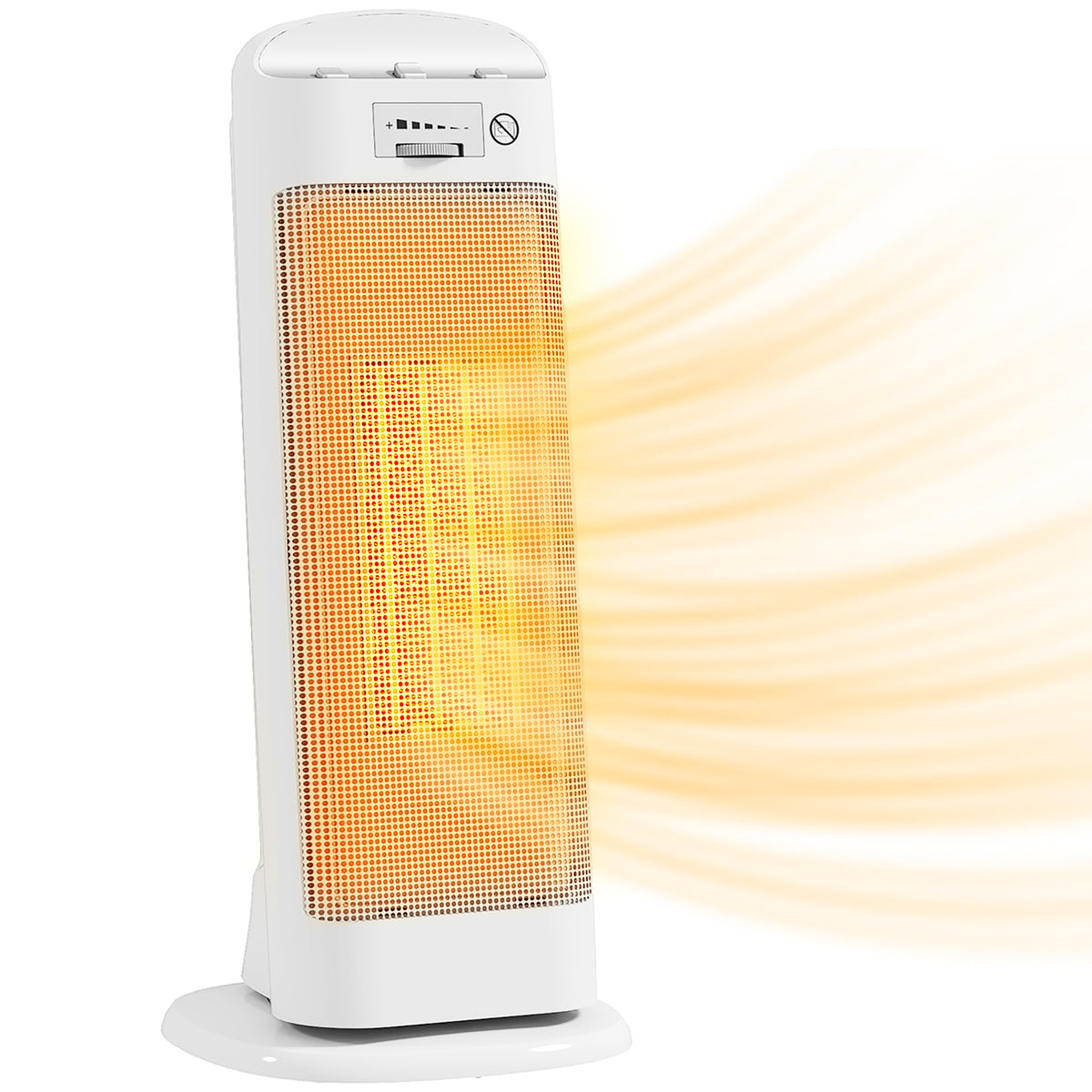 Aquecedor Elétrico de Baixo Consumo 2000W PTC Termoventilador com 4 Modos Termóstato Regulável Oscilação de 55° Proteção contra Tombos e Sobreaquecimento para 15㎡ em Quarto Branco — foto 1