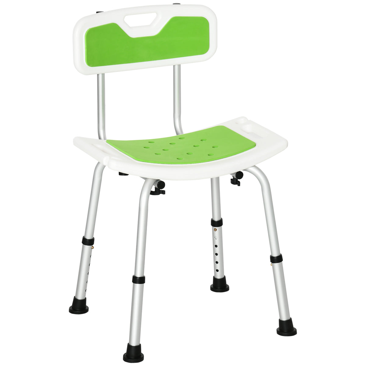Banqueta de duche para idosos e pessoas com deficiência altura ajustável pés antiderrapantes suporte para chuveiro — foto 1
