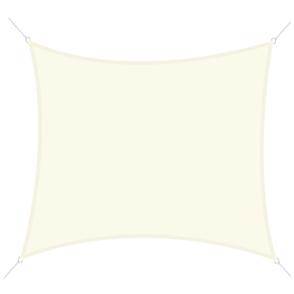 Vela de Sombra Quadrado 3x3 m Toldo Vela de Poliéster com Proteção UV Aneis em Forma de D e Cordas para Jardim Pátio Piscina Creme — foto 1