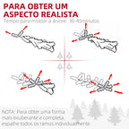 Árvore de Natal 180 cm Árvore de Natal Artificial com 350 Luzes LED 726 Ramos e Suporte de Aço Decoração de Natal para Sala de Estar Interior Ø114x180 cm Verde — foto 8