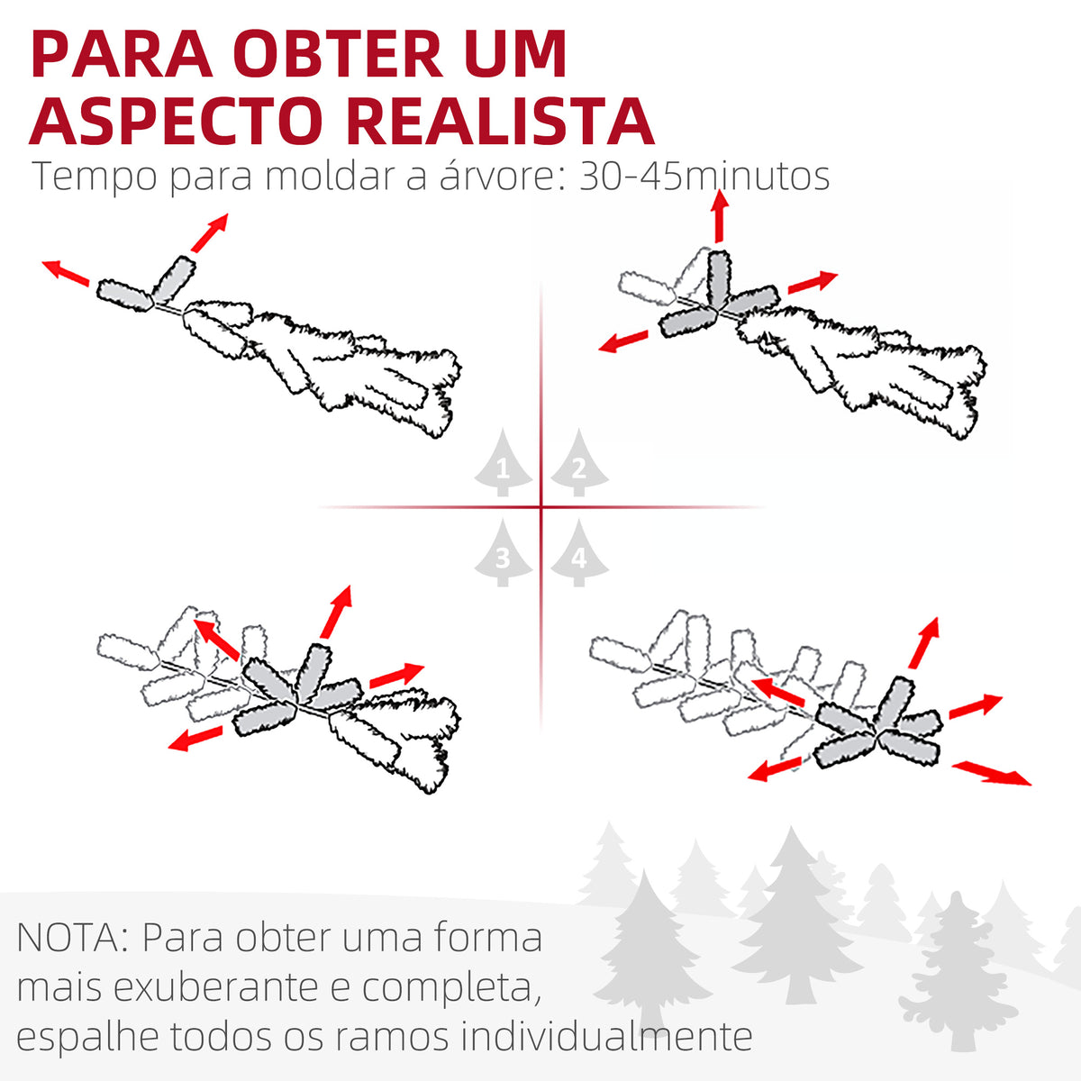 Árvore de Natal 180 cm Árvore de Natal Artificial com 350 Luzes LED 726 Ramos e Suporte de Aço Decoração de Natal para Sala de Estar Interior Ø114x180 cm Verde — foto 8