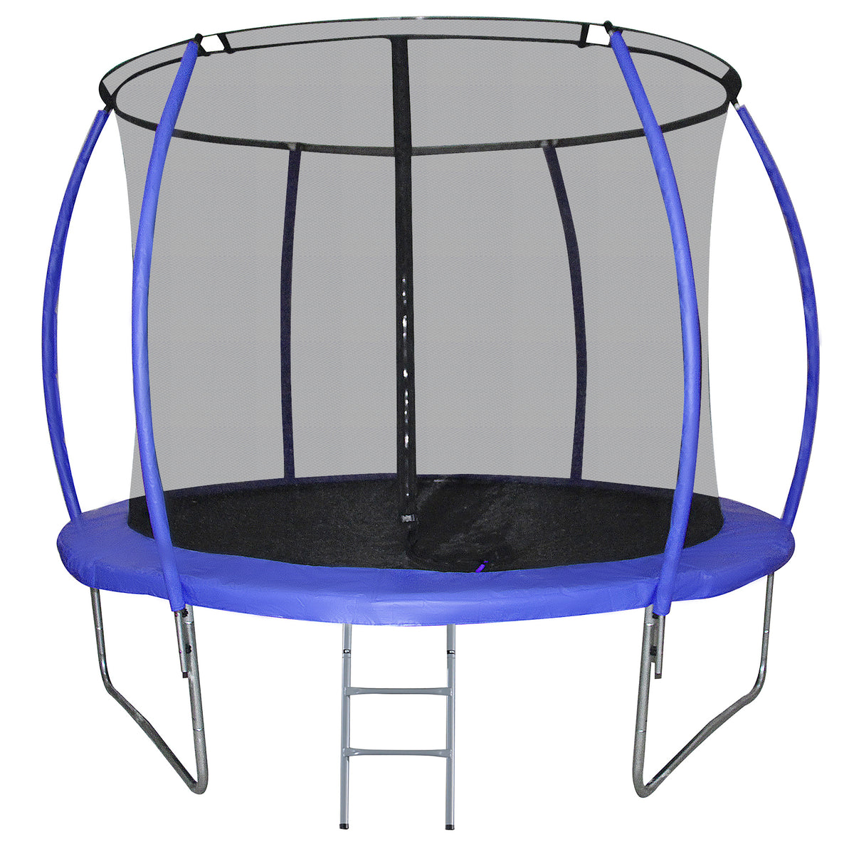Trampolim de Jardim Φ244cm Trampolim para Crianças e Adultos cm Rede de Segurança Cobertura nas Bordas e Escada para Exterior Azul — foto 1