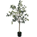 Eucalipto Artificial 120 cm Planta Artificial Decorativa Grande Árvore Artificial de Interior com 230 Folhas Decoração para Casa Escritório Dormitório Verde — foto 1
