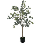 Eucalipto Artificial 120 cm Planta Artificial Decorativa Grande Árvore Artificial de Interior com 230 Folhas Decoração para Casa Escritório Dormitório Verde — foto 1
