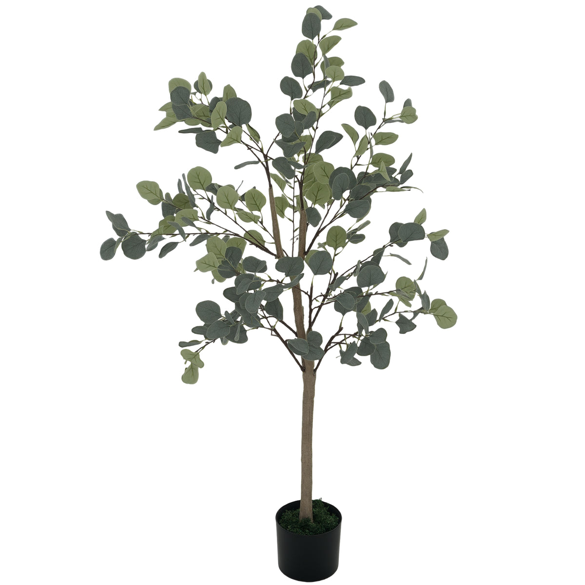 Eucalipto Artificial 120 cm Planta Artificial Decorativa Grande Árvore Artificial de Interior com 230 Folhas Decoração para Casa Escritório Dormitório Verde — foto 1