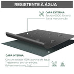 Capa Protetora para Móveis de Jardim em Forma de L Cobertura para Sofás Exterior com Fivelas de Tração Tecido Oxford 600D Impermeável 260x192x82cm Preto — foto 4