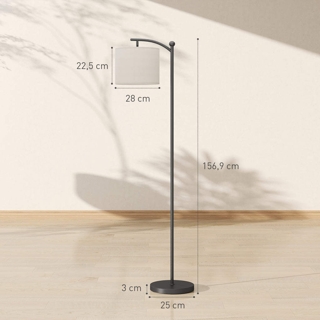 Candeeiro de Pé LED Candeeiro de Pé para Sala com Temperatura de Cor de Ajuste Contínuo 11 Níveis Comando à Distância Temporizador de 60 Minutos 54,3x30,6x159,6 cm Preto — foto 3