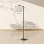 Candeeiro de Pé LED Candeeiro de Pé para Sala com Temperatura de Cor de Ajuste Contínuo 11 Níveis Comando à Distância Temporizador de 60 Minutos 54,3x30,6x159,6 cm Preto — foto 3