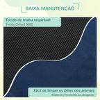 Cama para Animais de Estimação Cama Elevada para Cães Gatos com Tecido Transpirável para Dormir Exterior Jardim Terraço 76x61x18cm Azul — foto 5