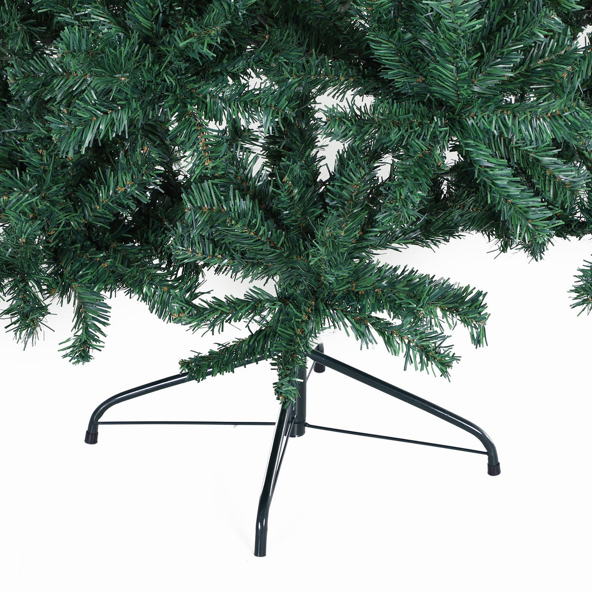 Árvore de Natal Artificial 180cm com 1000 Ramos de PVC Suporte Metálico Decoração de Natal para Interiores Ø102x180cm Verde — foto 8