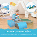 Conjunto de 5 Blocos de Psicomotricidade para Crianças Blocos de Construção Figuras de Construção Brinquedo de Aprendizagem para Escalar Gatear Multicor - Modelo 1 — foto 5