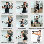 Expansor de Peito Expansor Ajustável Extensor para Musculação com Resistência Ajustável 10-80 kg para Treino em Casa Escritório Viagem Preto — foto 5