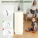 Cómoda de 4 Gavetas Cómoda para Dormitório Moderna Cómoda Estreita para Sala de Estar Corredor 47x29x75 cm Branco — foto 5