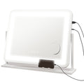 Espelho de Maquilhagem com Luzes Espelho de Toucador Giratório 58x46 cm com 3 Modos de Iluminação Interruptor Tátil Espelho de Maquilhagem com Suporte para Telemóvel e Entrada USB Branco — foto 1