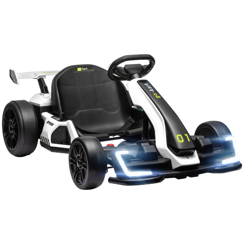 24 V Go-Kart Elétrico para Crianças Até 12 km/h Gokart com Função Drift, 2 Motores Assento Ajustável Partida Suave — foto 1