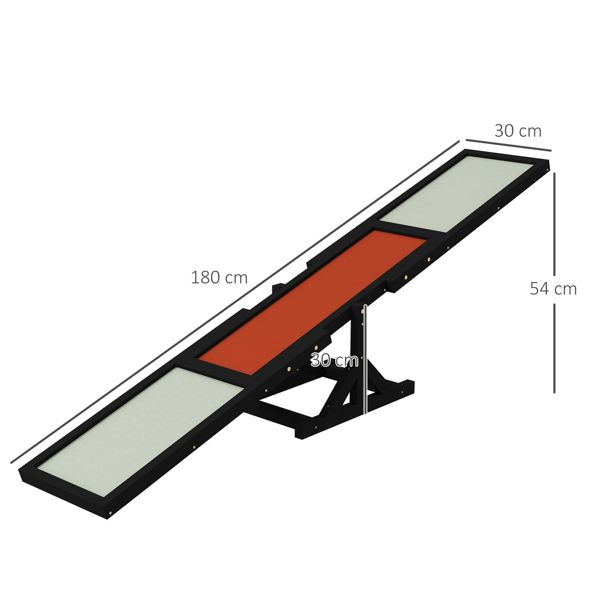 Rampa Agility para Cães Rampa de Treino para Cães Madeira Pinho Feltro Betuminado Antiderrapante Cinza Preto — foto 2