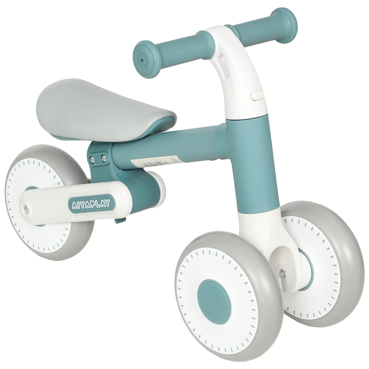 Bicicleta sem Pedais para Bebê 1-2 Anos Dobrável Assento Ajustável Direção Limitada a 135° Pneus EVA Silenciosos 52x23x36,5 cm Azul — foto 1