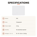 Tapete Protetor Retangular para Cadeira de Escritório 90x120 cm Protetor de Chão de PVC Transparente — Especificações | Specifications