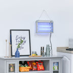Lâmpada Anti-mosquito Elétrica com Luz Ultravioleta 20W com 2 Tubos LED Área de Ação 60m² 39x7.5x26.5 cm Branco — foto 2