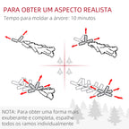 Árvore de Natal 150 cm Árvore de Natal Artificial Nevada com 120 Luzes LED 263 Ramos e Suporte de Metal Árvore de Natal para Sala de Estar Verde e Branco — foto 8