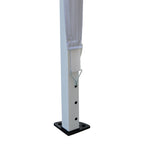 Tenda Dobrável 2,95x2,95 cm com Bolsa de Transporte Altura Ajustável Anti-UV e Impermeável para Terraço Pátio e Praia Branco Prateado — foto 8